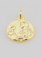 Medaglia Sant’Anna e Maria Bambina in Oro Placcato – 16 mm