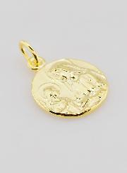 Medaglia Sant’Anna e Maria Bambina in Oro Placcato – 16 mm