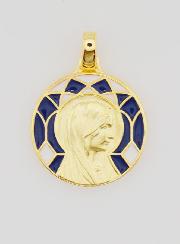 Medaglia Vergine Maria & Lourdes a Doppia Faccia - 18mm