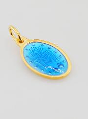 Medaglia Miracolosa Smalto Blu - 17mm