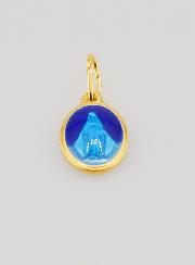 Medaglia Miracolosa Smalto Blu - 10mm