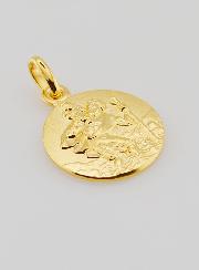 Medaglia Placcata Oro San Cristoforo - 18mm