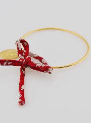 Bracciale Rigido Liberty Rosso & Medaglia Miracolosa