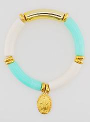 Bracciale Religioso con Medaglia Miracolosa - Turchese