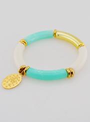 Bracciale Religioso con Medaglia Miracolosa - Turchese
