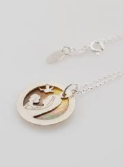 Collana Madonna con Bambino & Colomba – Argento & Madreperla