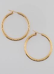 Orecchini a Cerchio Tubo 3mm in Placcato Oro – 40mm