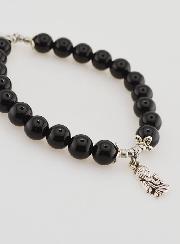 Bracciale in Agata Nera 8mm – Madonna del Monte Carmelo