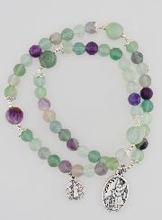 Bracciale Rosario in Fluorite - San Michele & San Benedetto