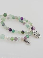 Bracciale Rosario in Fluorite - San Michele & San Benedetto