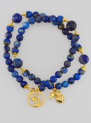 Bracciale Rosario in Pietre di Lapis-Lazuli – Vergine Maria & Ex Voto