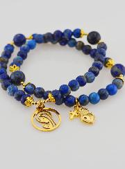 Bracciale Rosario in Pietre di Lapis-Lazuli – Vergine Maria & Ex Voto