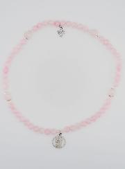 Bracciale Rosario in Quarzo Rosa - Vergine Maria & Santissima Trinità