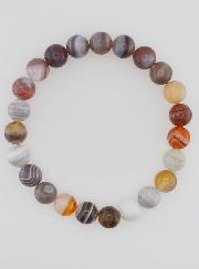 Bracciale in Pietra Naturale di Agata del Botswana - 8 mm