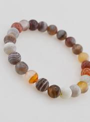 Bracciale in Pietra Naturale di Agata del Botswana - 8 mm