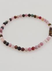Bracciale in Pietra Naturale di Tormalina Multicolore – 4 mm