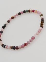 Bracciale in Pietra Naturale di Tormalina Multicolore – 4 mm