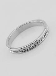 Anello Fede in Argento Massiccio Rodiato - Misura 14
