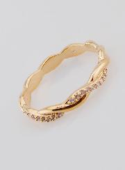 Anello Fede Intrecciato in Oro Placcato - T14