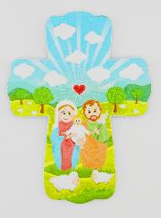 Croce da Appendere per Bambini - Sacra Famiglia