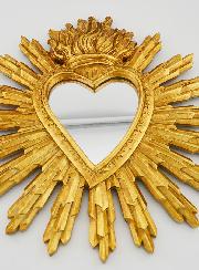 Ex Voto Specchio Cuore Raggiante - 28 cm