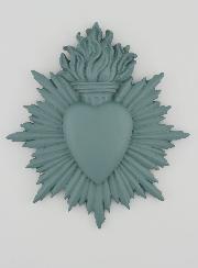 Ex Voto Murale Cuore Raggiante 17 cm - Salvia