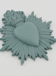 Ex Voto Murale Cuore Raggiante 17 cm - Salvia