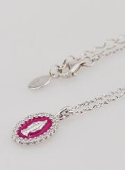 Collana Madonna Miracolosa Argento & Smalto Fuchsia
