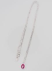 Collana Madonna Miracolosa Argento & Smalto Fuchsia