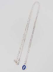 Collana Madonna Miracolosa Argento & Smalto Blu
