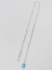 Collana Madonna Miracolosa Argento & Smalto Azzurro