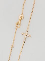 Bracciale Religioso Placcato Oro - Croce in Zirconi Rotondi