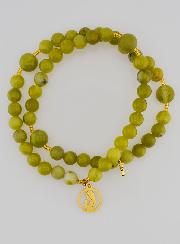 Bracciale Rosario in Giada Verde - Vergine Maria