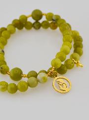 Bracciale Rosario in Giada Verde - Vergine Maria