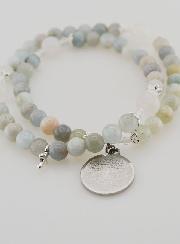 Bracciale Rosario in Acquamarina & Padre Nostro
