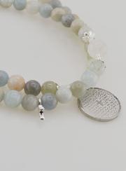 Bracciale Rosario in Acquamarina & Padre Nostro