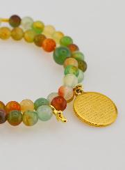 Bracciale Rosario in Agata Verde & Padre Nostro