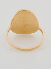 Anello Croce di Cristo Scolpito - Placcato Oro - Taglia 20