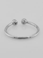 Anello Aperto in Argento e Zirconi - Misura 20