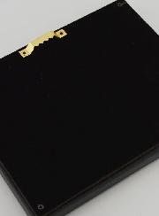 Ex Voto Murale Cuore Nero & Oro su Velluto - 16 cm