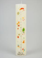 Candela d’Avvento Decorazione Tradizionale - 25 cm