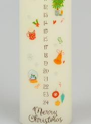 Candela d’Avvento Decorazione Tradizionale - 25 cm