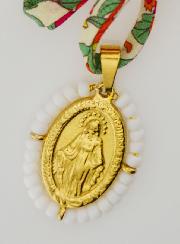 Collana Religiosa con Cordoncino Liberty - Miracolosa con Perline