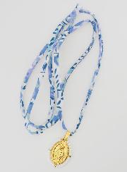 Collana Religiosa con Cordoncino Liberty Blu - Miracolosa Perlata