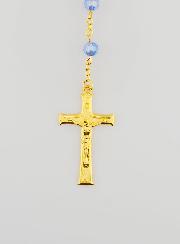 Rosario Medaglia Miracolosa con Perle Sfaccettate - Blu