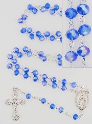 Rosario con Medaglia Miracolosa Apribile - Blu