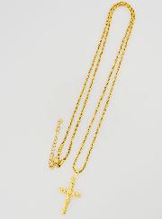 Collana Religiosa Croce di Cristo in Inox Dorato