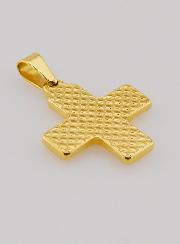 Ciondolo Croce Crisma Dorato - Pax, Alfa & Omega