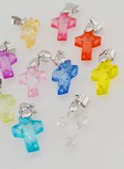 Set di 10 Ciondoli Croce Multicolori 16mm