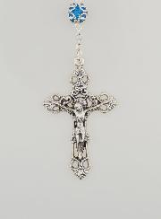 Rosario Madonna Miracolosa & Croce Barocca - Blu